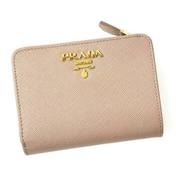 Prada Saffiano Leather Wallet Pink Beige - Picture 1 of 3